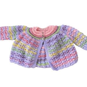 3/$20 Cardigan-purple rainbow